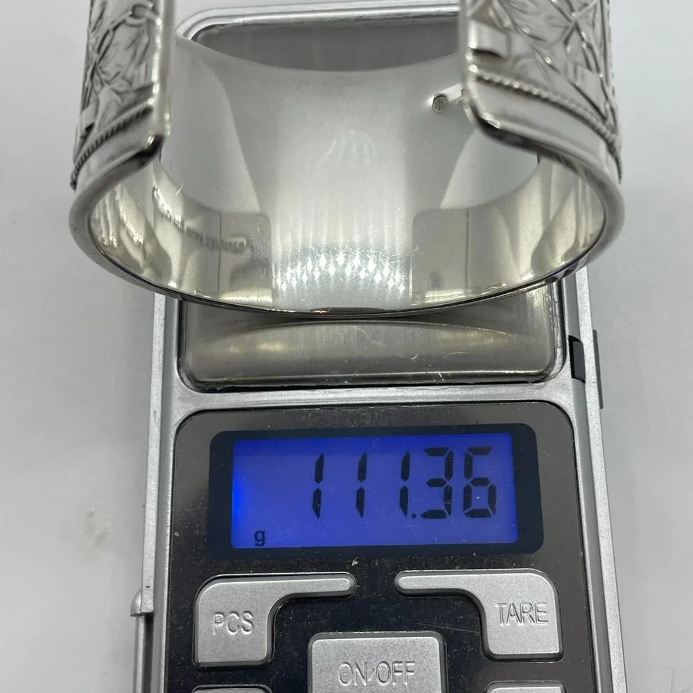 Vintage Tiffany & Co. Makers Anchor Motif Cuff Bracelet Sterling Silver 6.25" - Picture 14 of 16